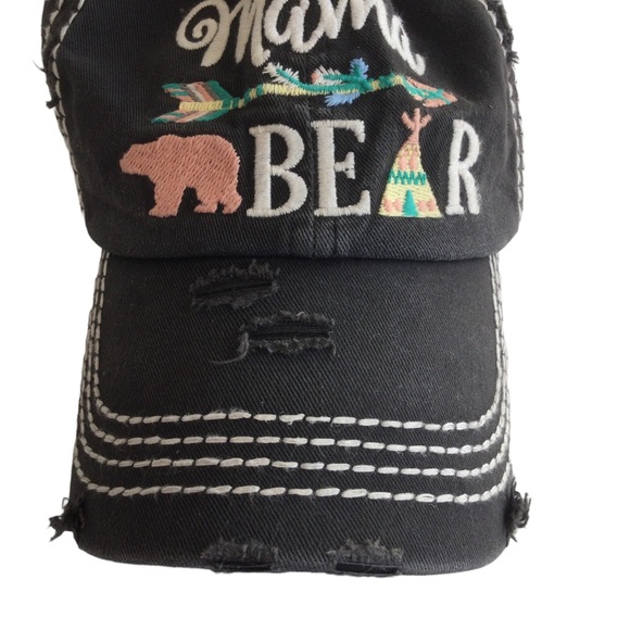 Mama Bear Kbethos Distressed Embroidered Baseball Cap - Picture 4 of 6